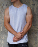 SCOOP MUSCLE TANK - LIGHT GREY