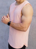 SCOOP MUSCLE TANK - PALE PINK