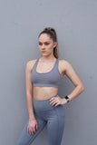 Rise Mesh Sports Bra - Grey